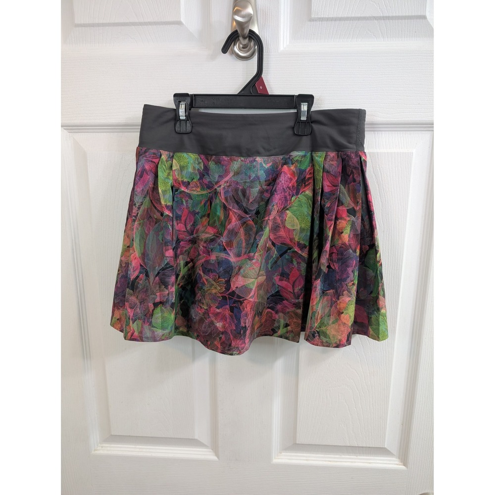 Lululemon‎ Side Pleat Skort Women Vivid Floral Tone Multi Tennis - Size 4